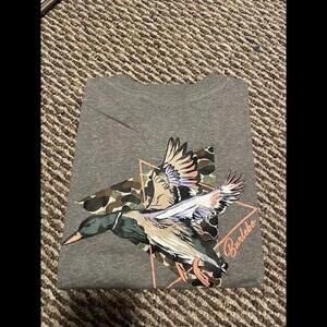 Youth Burlebo Triangle Diving Duck Tee Gray Shirt New With Tags Size Medium